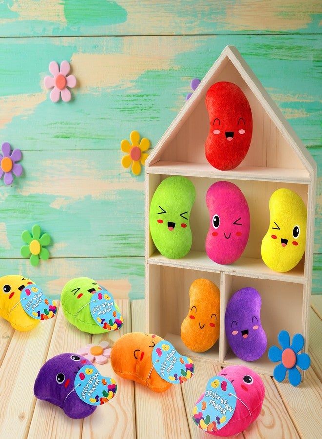 Mooliwe 24 Sets Easter Plush Jelly Beans with Prayer Card Soft Stuffed Easter Beans Bulk Religious Basket Filler Religious Gift for Kids Classroom Exchange Gifts Prizes Party Favors, 6 Colors - Image 4