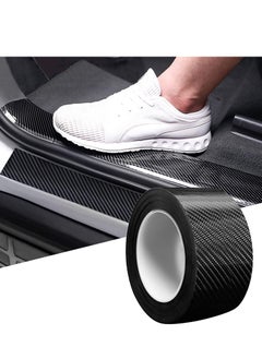 DMG TECH Car Door Edge Guards, Scratch Cover Sill Protector Bumper Protector 5D Carbon Fiber Car Wrap Film Automotive Self-Adhesive Anti-Collision Film Fits for Most Cars (1.2In x 33Ft, Black)  - Image 1