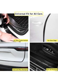 DMG TECH Car Door Edge Guards, Scratch Cover Sill Protector Bumper Protector 5D Carbon Fiber Car Wrap Film Automotive Self-Adhesive Anti-Collision Film Fits for Most Cars (1.2In x 33Ft, Black)  - Image 3