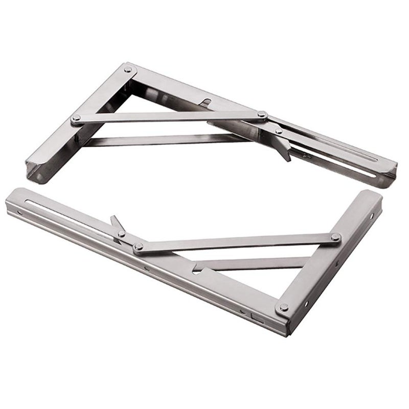 BTL 200 mm Folding Shelf Table Bracket 100 kg Load Capacity Bench Stainless Steel 8 inch Sturdy Wall Mounted DIY Space Saving Multipurpose Bracket Heavy Duty Premium for fold Down Table Rack BTB08SS - Image 4