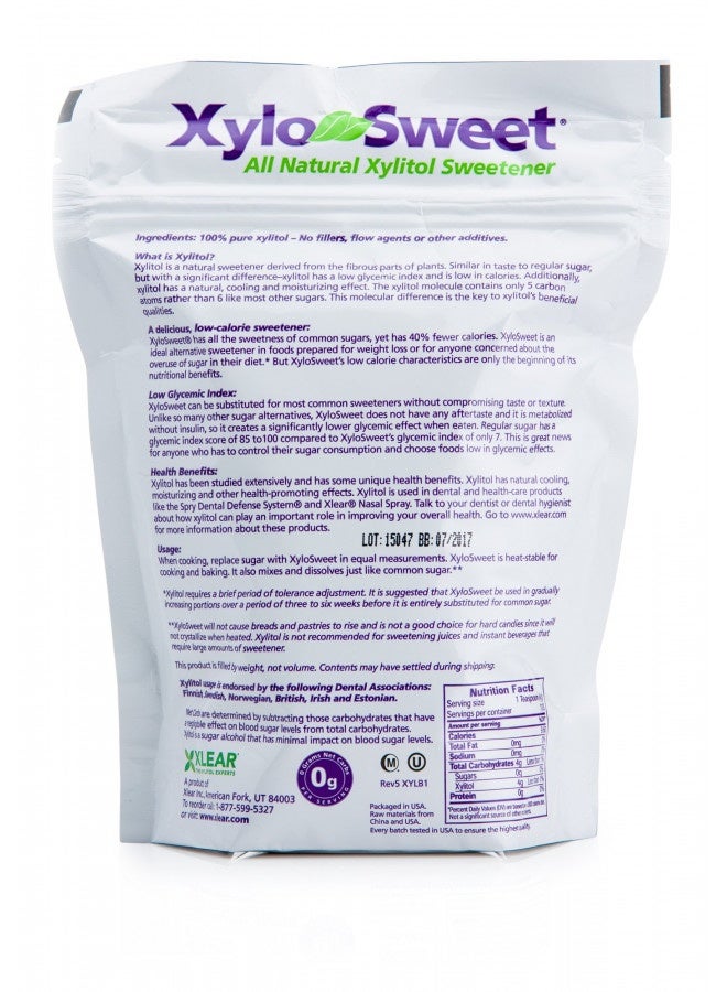 Xlear Xlear Xylosweet Non-Gmo Xylitol Sweetener - Natural Sweetener Sugar Substitute, Granules, 1 Pound Bag (Pack Of 1) - Image 1