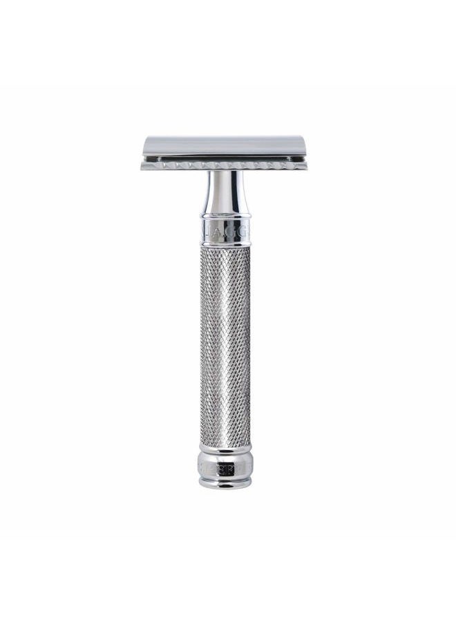 Edwin Jagger DE89KN Safety Razor with Knurled Effect Handle 