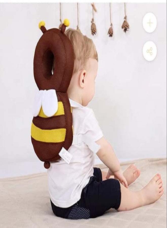 PRISCILLA Baby Toddlers Kids Child Head Back Safety Protector Pad Cushion Pillow with Straps (Brown) - Image 4