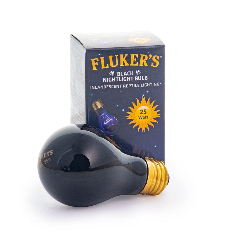 Fluker's Incandescent Black Nightlight Bulbs for Reptiles, 25 Watt - Image 1
