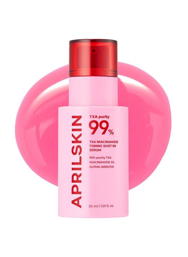 APRILSKIN سيروم الوجه TXA Niacinamide Toning Shot 99 Spicule｜سيروم معزز للبشرة للتفتيح والعناية بالمسام｜99% حمض ترانيكساميك عالي النقاء 3% + نياسيناميد 5%｜العناية بالبشرة الكورية｜1.01 أونصة سائلة. - Image 1