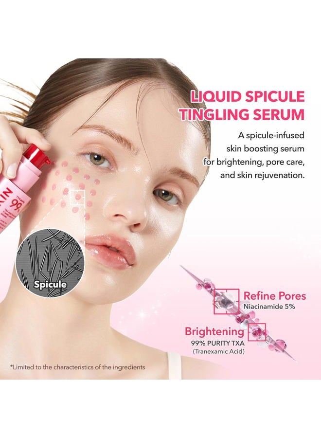 APRILSKIN سيروم الوجه TXA Niacinamide Toning Shot 99 Spicule｜سيروم معزز للبشرة للتفتيح والعناية بالمسام｜99% حمض ترانيكساميك عالي النقاء 3% + نياسيناميد 5%｜العناية بالبشرة الكورية｜1.01 أونصة سائلة. - Image 3