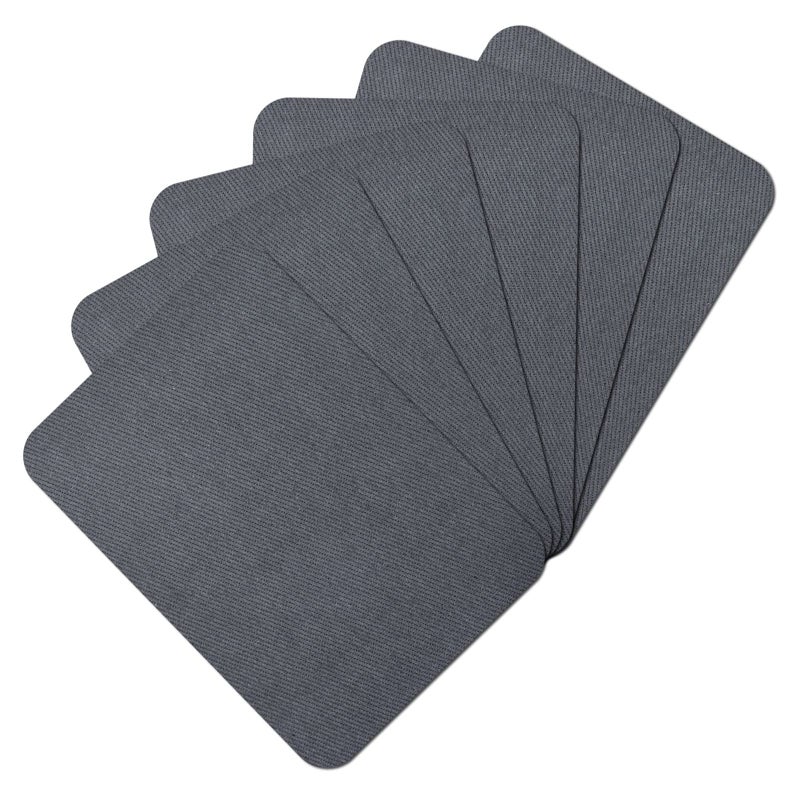 Guokuai Guokuai Premium Quality Fabric Repair Patches Ironon Patches for Clothing Inside  Outside Strongest Glue Cotton 3 by 414 75 cm x 105 cm 6PCSDark Grey 