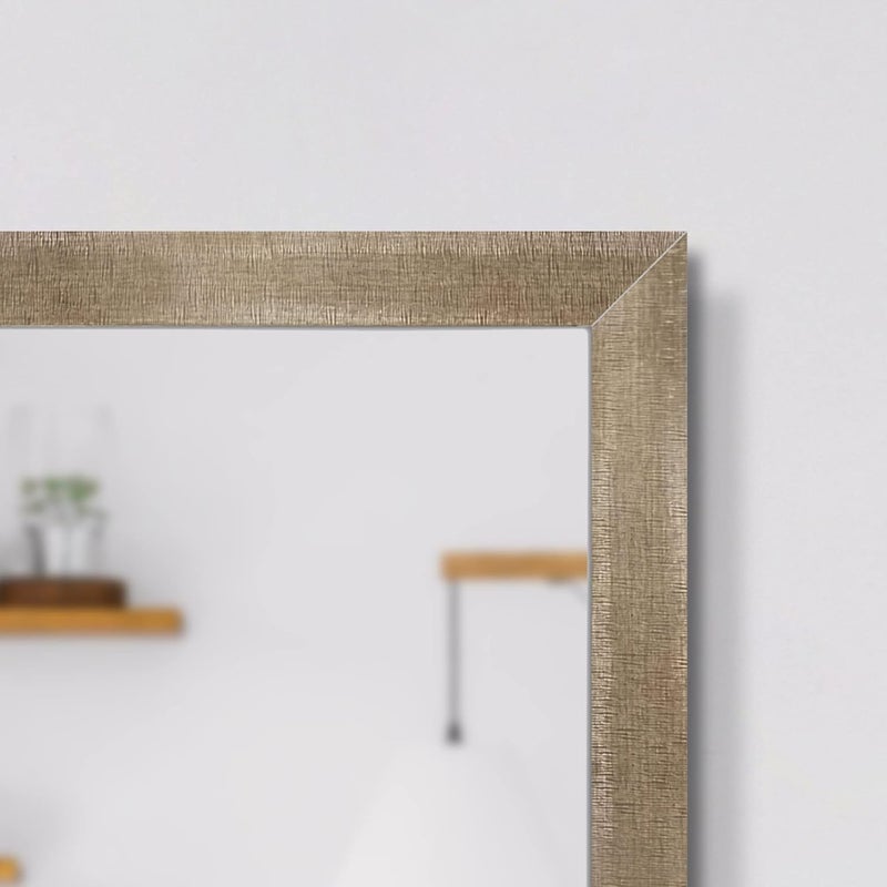 HomeTown Carnival Ps Textued Frame Wall Mirror 55x75Cm in Champagne Gold Colour - Image 3
