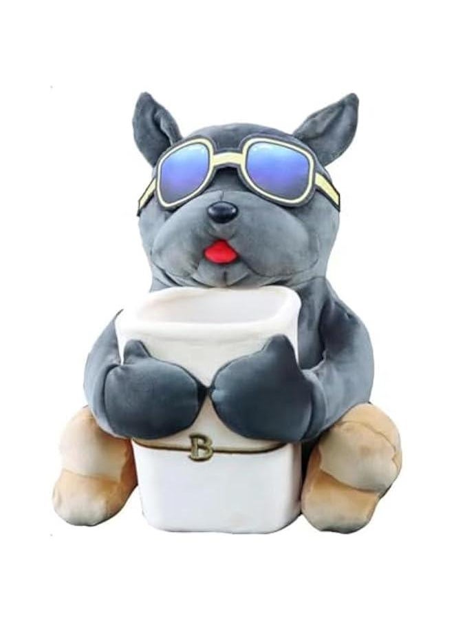 HOOKOR - Multifunctional Deluxe Car Trash Can and Storage Box,Cute Car Tissue Box, Creative Animal Cartoon Tissue Box Decorative Organizer for Car Home, Dog - Image 1