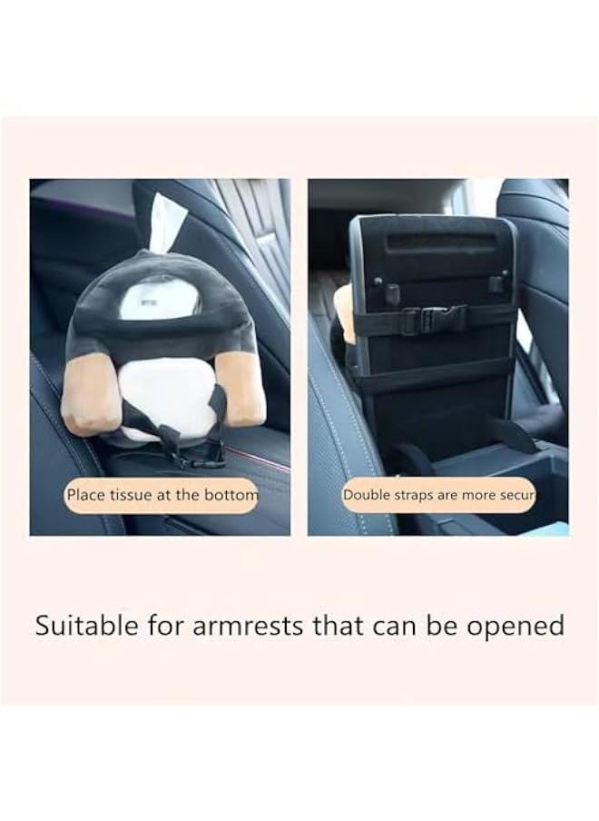 HOOKOR - Multifunctional Deluxe Car Trash Can and Storage Box,Cute Car Tissue Box, Creative Animal Cartoon Tissue Box Decorative Organizer for Car Home, Dog - Image 1