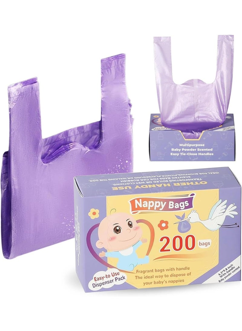 0TO1 TECH Baby Diaper Disposal Bags, 200pcs Scented Portable Trash Bags Disposable,Leak Proof & Odor Resistant,Travel Waste Bags Durable Plastic for Diaper Waste,Travel,Camping,Dog Poop Bags & Adult Incontinen - Image 1