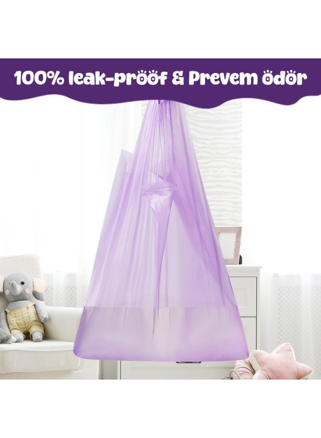 0TO1 TECH Baby Diaper Disposal Bags, 200pcs Scented Portable Trash Bags Disposable,Leak Proof & Odor Resistant,Travel Waste Bags Durable Plastic for Diaper Waste,Travel,Camping,Dog Poop Bags & Adult Incontinen - Image 4