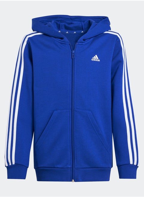 Essentials 3-Stripes Fleece Full-Zip Hoodie
