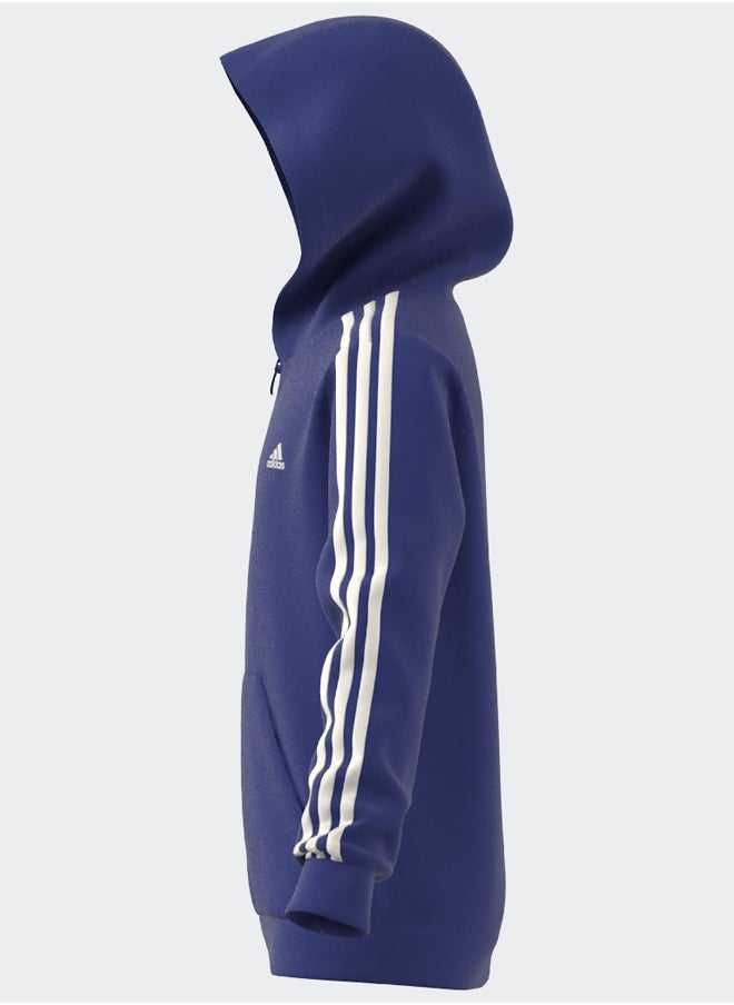 Essentials 3-Stripes Fleece Full-Zip Hoodie