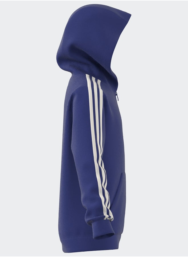 Essentials 3-Stripes Fleece Full-Zip Hoodie