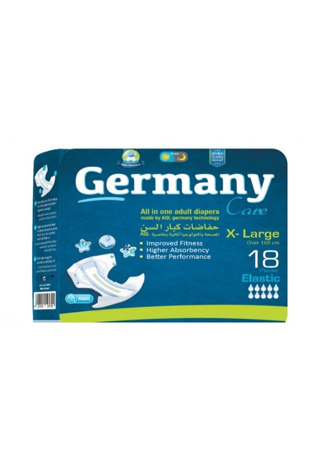 Germany - 18 Pieces Adult Diapers Size X-Large - Image 1