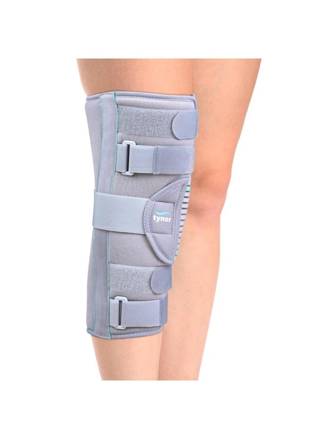 Tynor Knee Immobiliser 19"/48cm, Grey, Large, 1 Unit - Image 1
