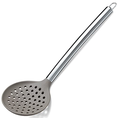 Berglander Skimmer, Non-stick Silicone Strainer, Kitchen Cooking Skimmers For Non-Stick Cookware, Dishwasher Safe, Easy to Clean - Image 1