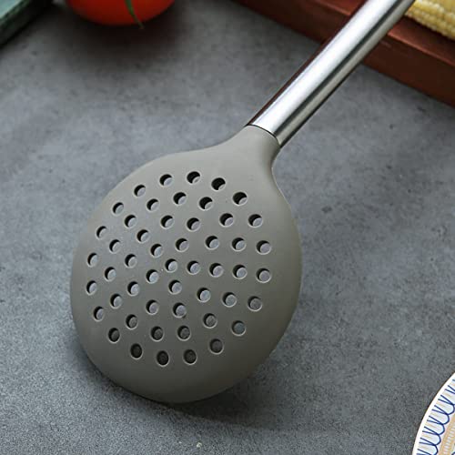 Berglander Skimmer, Non-stick Silicone Strainer, Kitchen Cooking Skimmers For Non-Stick Cookware, Dishwasher Safe, Easy to Clean - Image 3