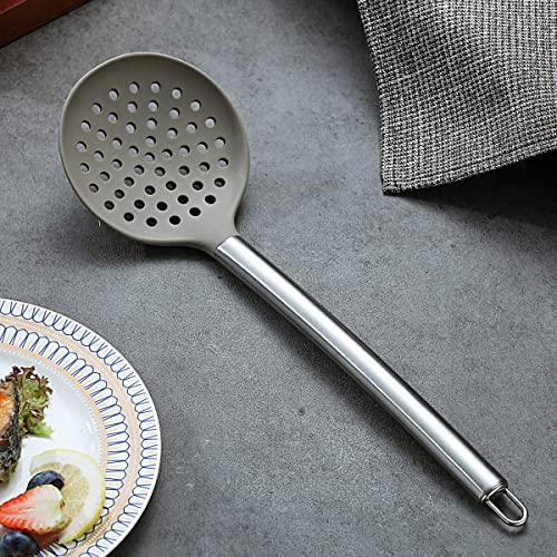 Berglander Skimmer, Non-stick Silicone Strainer, Kitchen Cooking Skimmers For Non-Stick Cookware, Dishwasher Safe, Easy to Clean - Image 5