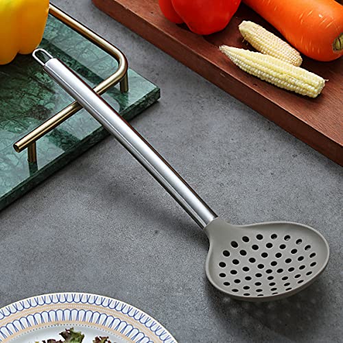 Berglander Skimmer, Non-stick Silicone Strainer, Kitchen Cooking Skimmers For Non-Stick Cookware, Dishwasher Safe, Easy to Clean - Image 2