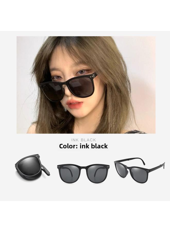 Folding Sunglasses Air Cushion Sunglasses Ultra Light Portable Anti-uv Riding Sunglasses Trendy Glasses Spot
