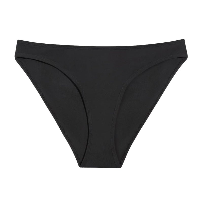 KNIX Kt Leakproof Teen Period Swim Bikini Bottom - Bikini Bottom for Teens - UPF 50+ Fabric, Machine Washable - Black, Small - Image 1