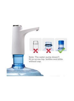 Generic Automatic Touch Water Pump with USB Charging, Smart Electric Water Dispenser, One Touch Operation, Low Noise, Portable Water Pump for 5 Gallon Bottles for Home, Office and Outdoor Use (White)  - Image 2