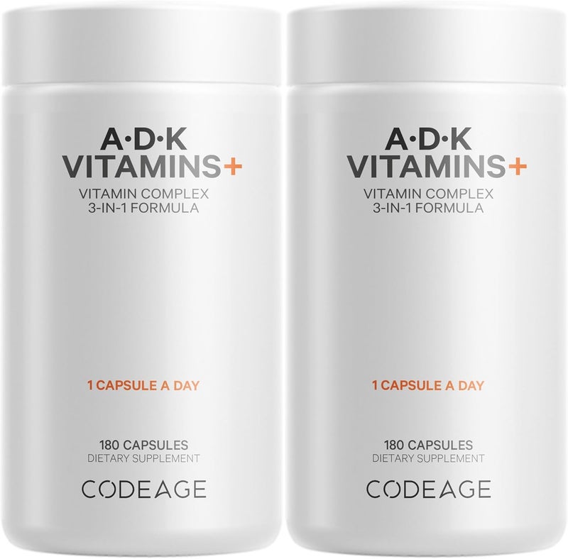 Codeage مجمع فيتامينات ADK 180 كبسولة للبالغين - Image 1