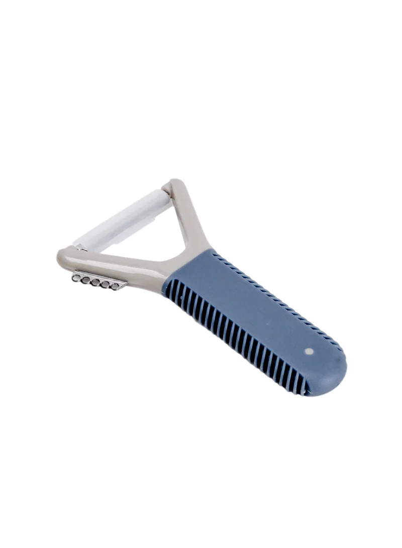 Cuisine Art 2 In 1 Peeler 12 cm - Versatile Stainless Steel Peeler with Polypropylene Handle - Lynch blue