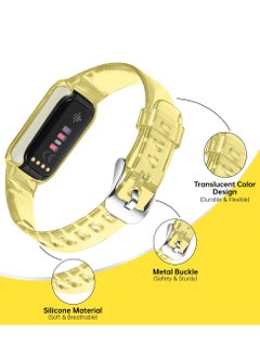 SYOSI Replacement Strap, Compatible with Fitbit Ace 3/Ace 2/Luxe/Inspire Bands for Kids, Silicone Wristband Waterproof Adjustable Bracelet Watch Band for Fitbit Ace 3 Boys Girls Pink/Yellow/Purple  - Image 5