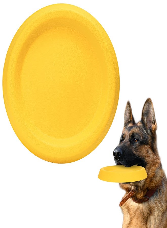 FUSOTO Dog Discs Toy, Durable Flying Discs for Throwing Catching, Durable for Aggressive Chewers, Water Floating Dog Toys, Swimming Training, Medium Large Breeds, Yellow - Image 1