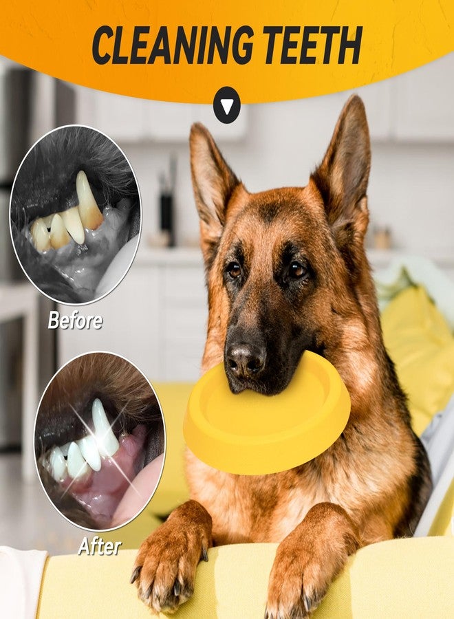 FUSOTO Dog Discs Toy, Durable Flying Discs for Throwing Catching, Durable for Aggressive Chewers, Water Floating Dog Toys, Swimming Training, Medium Large Breeds, Yellow - Image 4