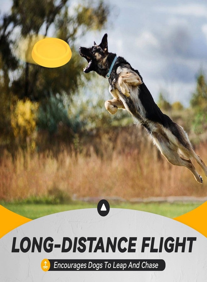 FUSOTO Dog Discs Toy, Durable Flying Discs for Throwing Catching, Durable for Aggressive Chewers, Water Floating Dog Toys, Swimming Training, Medium Large Breeds, Yellow - Image 2