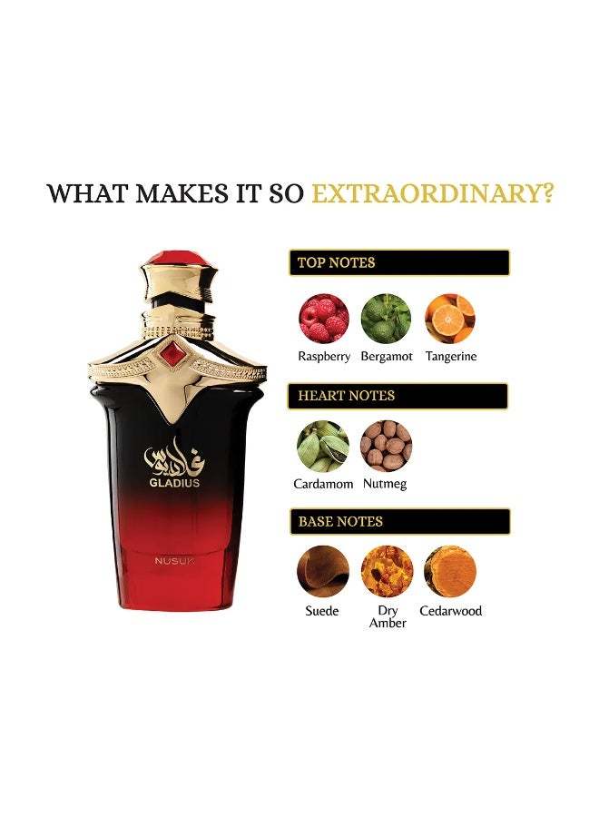 Nusuk Gladius Extrait de Parfum for Men | Long Lasting Perfume 100ml - Image 4