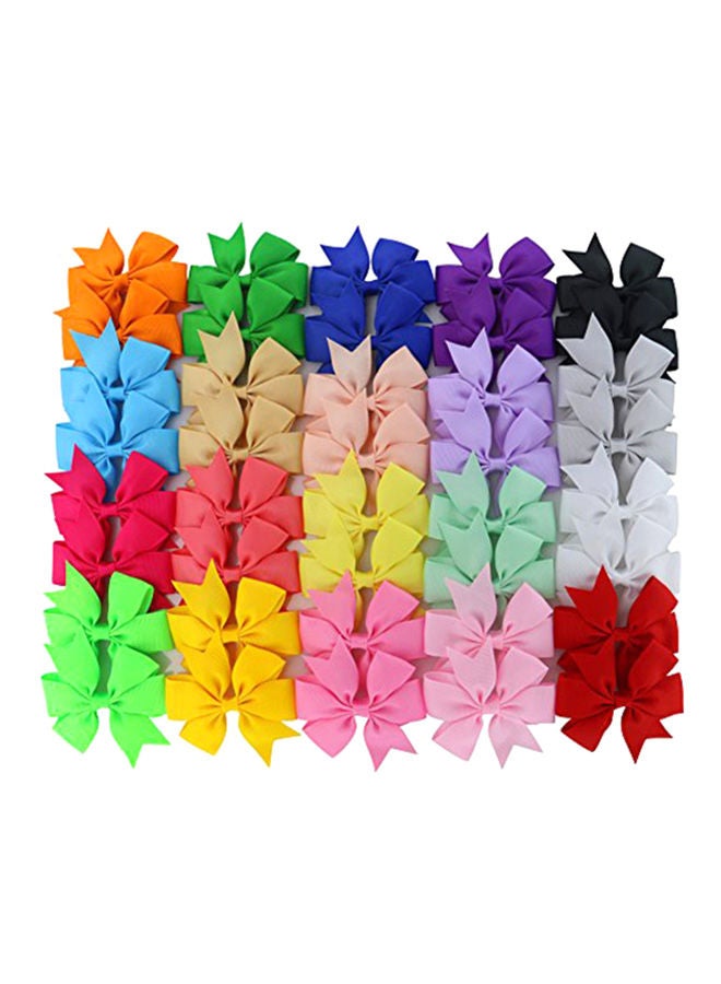 NIBEMINENT 30-Piece Baby Girls Ribbon Set Multicolour 4.5inch - Image 2