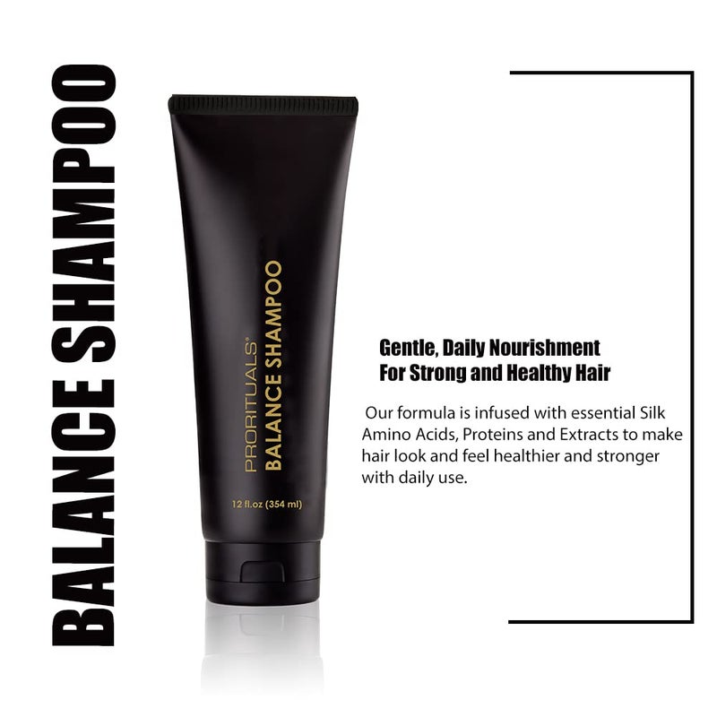 Prorituals Balance Grow & Restore Shampoo and Conditioner Set Large Size Anti Frizz for Dry and Curly Hair, Natural Shampoo and Conditioner Perfect for Men and Women, 32 Fl Oz each - Image 2