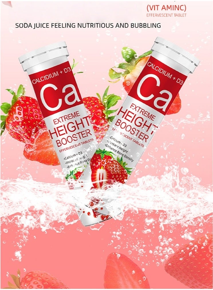 CA 4-PACKS Vitamin C Effervescent Tablets, Contains Multiple Vitamins and Minerals, Strawberry Flavor, 20 Tablets*4 - Image 3