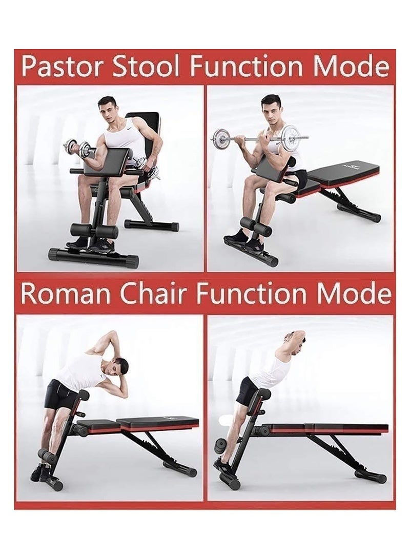 إيه جي دي مقعد لتمارين الجسم بالكامل، قابل للتعديل والإمالة، متعدد الاستخدامات، مناسب للاستخدام المنزلي والصالات الرياضية - Image 3