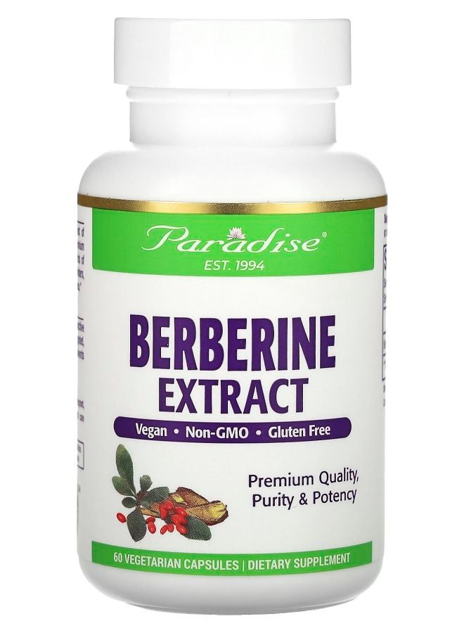 Paradise Herbs Berb-erine Extract 60 Vegetarian Capsules