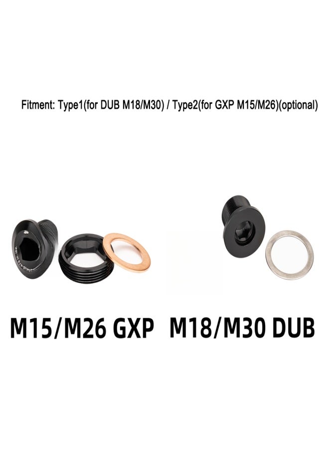 ZTTO Bike Crank Arm Bolt Bicycle Crankset Fixing Screw Bolt Kit DUB M18/M30 for Mountain Road Bike - Image 5