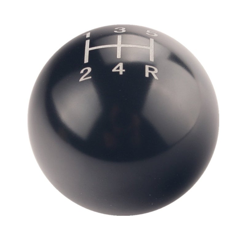 Generic DEWHEL JDM Round Ball Billet Weighted Five-Speed 5 Speed MT Manual Gear Stick Shifter Shift Knob M10 x 1.5 Screw On for Honda Acura (Black)  - Image 1