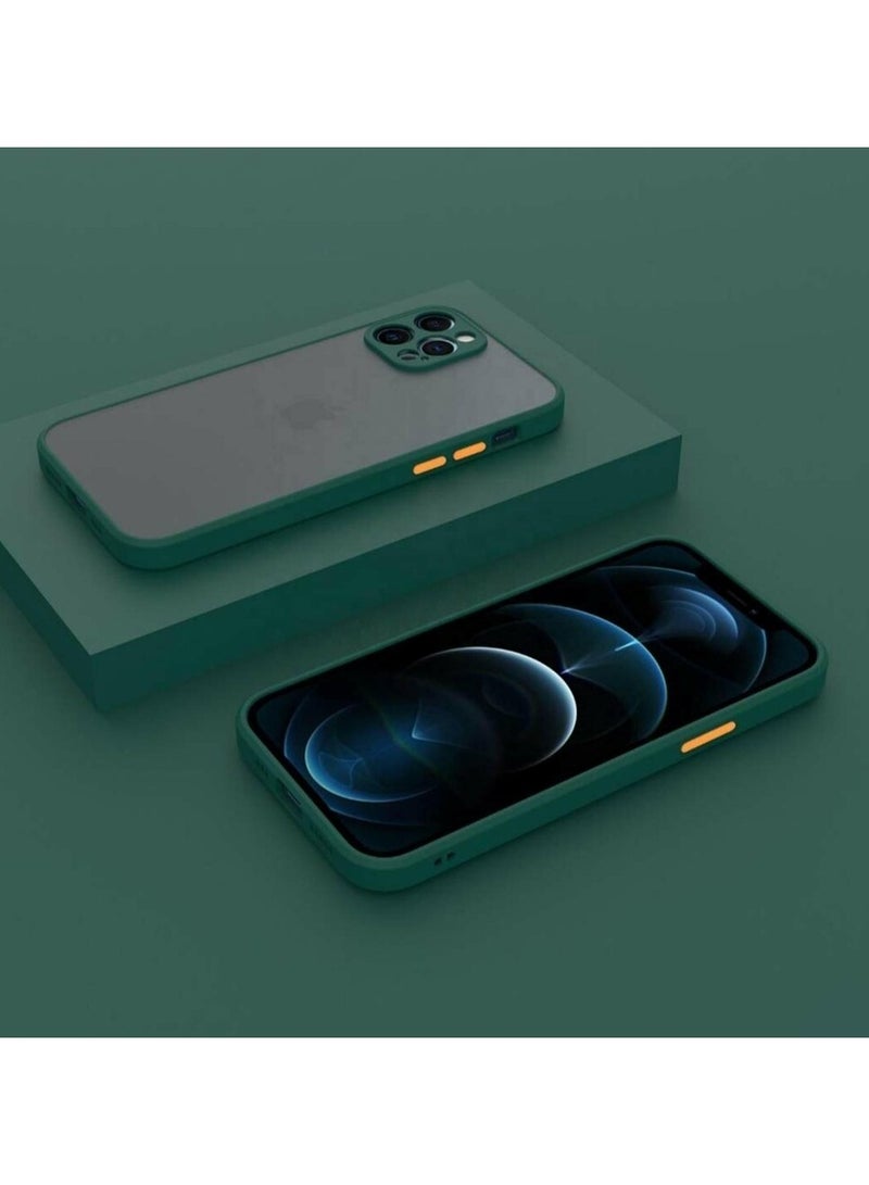 جراب iPhone 12 Pro Max، جراب خلفي واقي لهاتف iPhone 12 Pro Max مقاس 6.7 بوصة، أخضر - Image 3