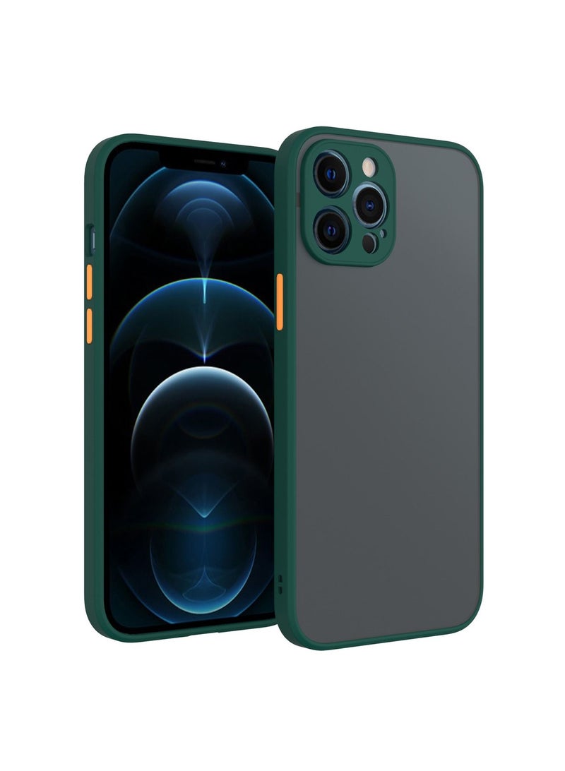 جراب iPhone 12 Pro Max، جراب خلفي واقي لهاتف iPhone 12 Pro Max مقاس 6.7 بوصة، أخضر - Image 1