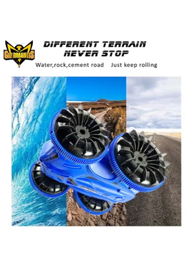 GOLD MANTIS Amphibious Stunt Car - Multiple Challenge Terrain Electric Double-Sided Drift Remote Control Car - 360-Degree Waterway Amphibious Stunt Car - High-Speed Racing Summer Beach Crawler Toy Car - Image 5