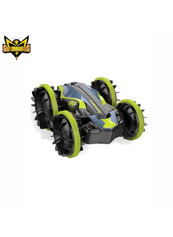 GOLD MANTIS Amphibious Stunt Car - Multiple Challenge Terrain Electric Double-Sided Drift Remote Control Car - 360-Degree Waterway Amphibious Stunt Car - High-Speed Racing Summer Beach Crawler Toy Car - Image 2