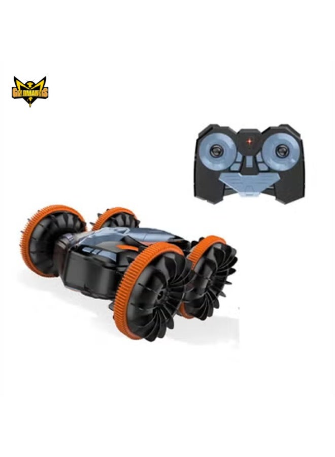 GOLD MANTIS Amphibious Stunt Car - Multiple Challenge Terrain Electric Double-Sided Drift Remote Control Car - 360-Degree Waterway Amphibious Stunt Car - High-Speed Racing Summer Beach Crawler Toy Car - Image 1