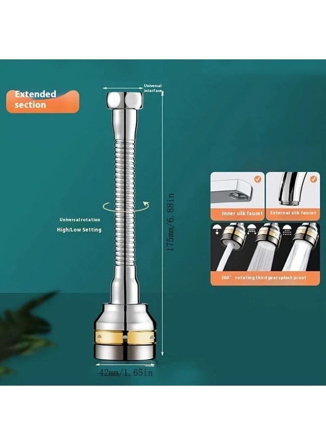 Fine Copper Short Three Speed Heavy Duty Brass Kitchen Faucet Extension Anti Splash Rotating Connector For Sink Dishwasher Pasta Boiler - Image 5