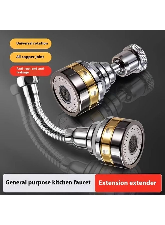 Fine Copper Short Three Speed Heavy Duty Brass Kitchen Faucet Extension Anti Splash Rotating Connector For Sink Dishwasher Pasta Boiler - Image 2