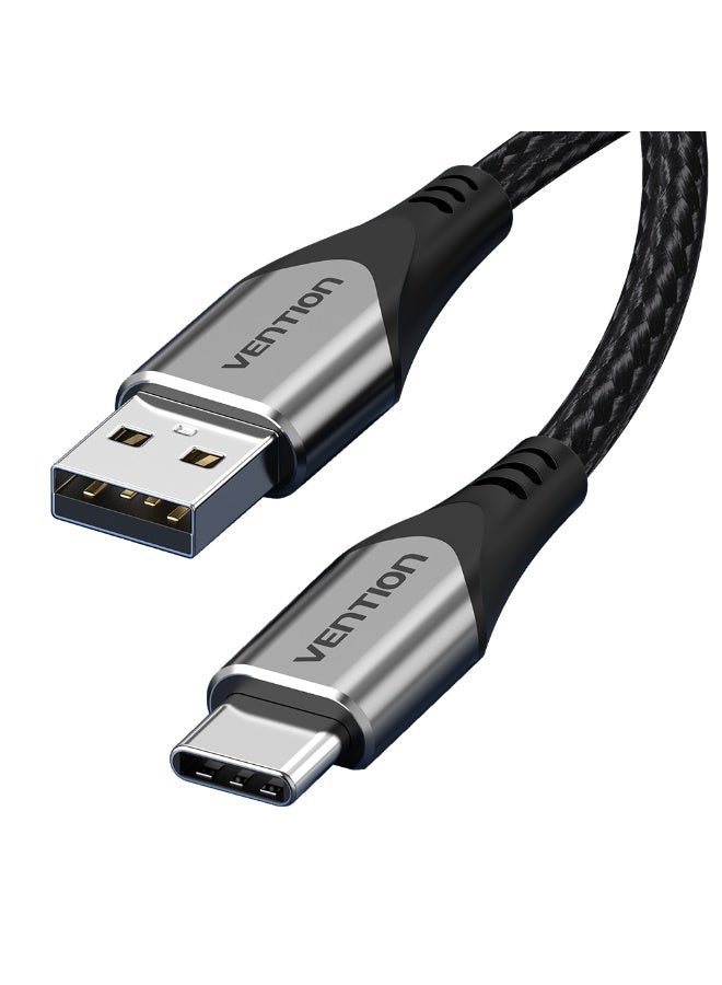 VENTION USB-C to USB 2.0-A Cable   Gray Aluminum Alloy Type Model # CODHF - Image 1